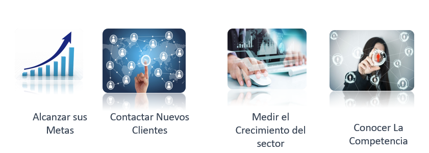 Beneficios SmartData - Alcanzar metas, contactar nuevos clientes, medir crecimiendo del sector, conocer competencia